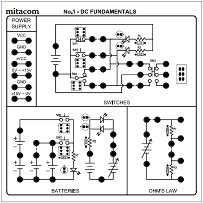 Bộ thí nghiệm cơ bản mạch điện DC
